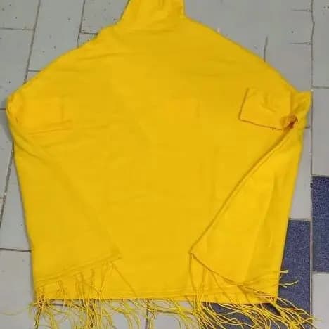 Women's stitched Fleece plain Poncho