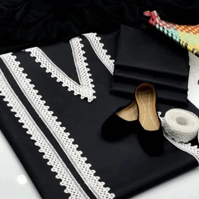 3Pcs Women's Unstitched lawn plain suit